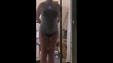 Mom teasing son  rejects to flash