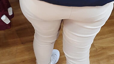 Jewish step mom caught fucking step son in changing room