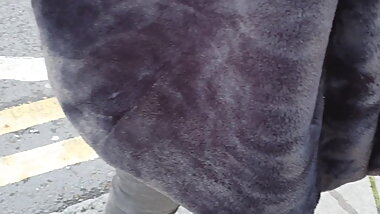 Step mom pull off leggings Fucking Step Son in the park