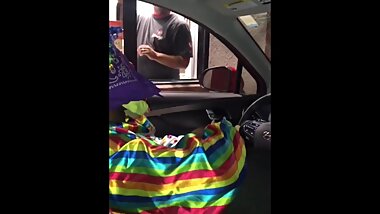 Got my dick sucked while ordering food