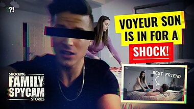 Creeper StepSon's Spycam Catches StepMom FUCKING his Friend