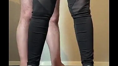 Step mom fucked through leggings doggystyle by step son