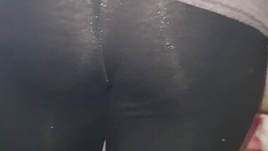 Step mom in leggings take off panties fucking step son