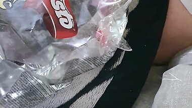 Step-mom has sex and help gamer step-son to cum indoor