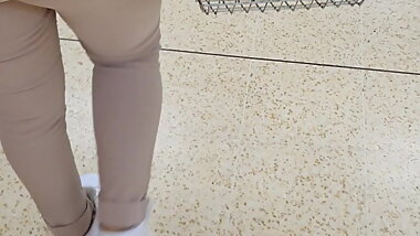 Step mom kiss snd fuck step son in supermarket