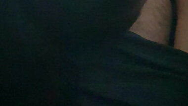 Step mom sleeps on step son leg close to cock