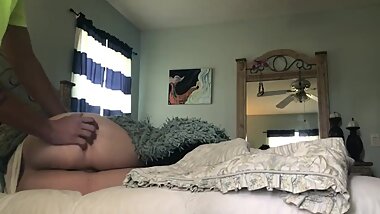 Amateur MILF gets dirty with step son after he made her scream PAWG CUMSHOT