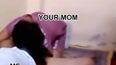 Indian son with mom with busty boobs and sucking black cock