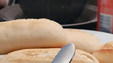 Step mom eats and fuck in restaurant with step son