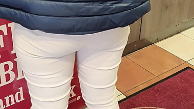 Step mom fucked through leggings by step son petrol station