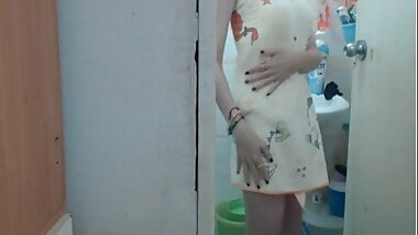 Hot blonde Stepmom caught Son Masturbating and helps out