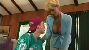 Mom moans under son's hard fuck skills