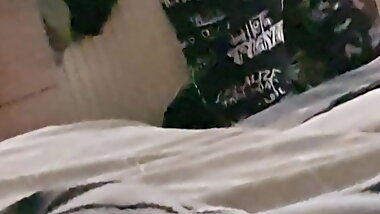 Step mom fucked in the living room by step son till he cum