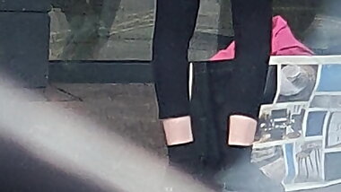 Desi step mom fucked through leggings by British step son