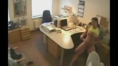 Son Fucks Mom In His Office