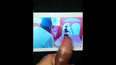 EBONY STEP MOM HELPING STEPSON CUM ON HER FRIENDS DAUGHTER