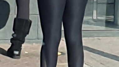 Step mom fucked through shiny leggings by Pakistan  tep son