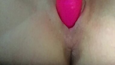 Horny teen cream pies on dildo