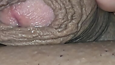 Stepmom helps stepson jerk off on her hands