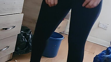 Step mom in leggings morning fuck with Pakistan step son