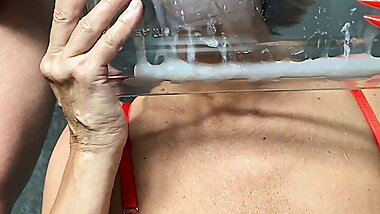 3 cumshots in a row for old lady blowjob asmr