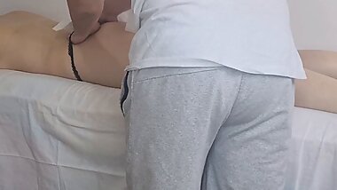 beauty girl got an orgasm in a private massage session