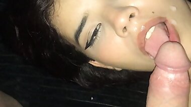 My stepbrother fucks my pussy while we watch a movie