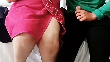 His stepmother shaves her pussy while he films her masturbating on her underwear and tries to fuck her