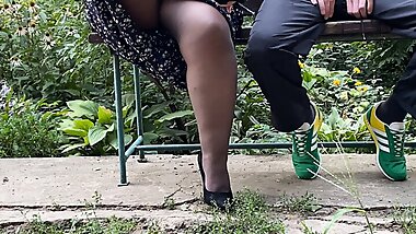 Stepmom makes her stepson cum on her shoes