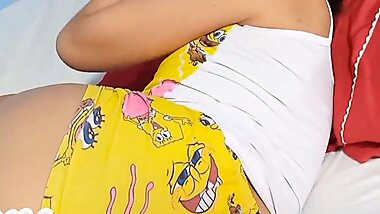 I enter my stepsister's room and find her between sheets