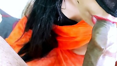 Neighbourhood young aunty love to suck her uncle dick with chocolate cream and fucked pussy  hard