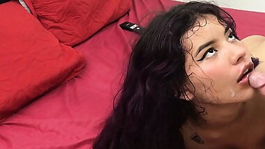 Fuck my horny stepsister and she swallows my milk