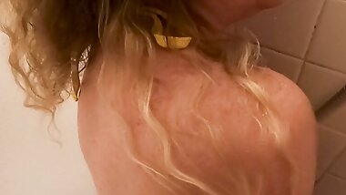 Stepmom shares a shower with stepson