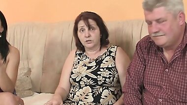 Meeting With Son’s Gf Leads To Family Threesome Fuck