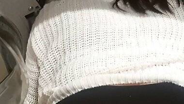 Russian Stepmom Stuck In Washing Machine Fucked With Beer Bottle, Fingered, Fucked And Finished In Mouth.