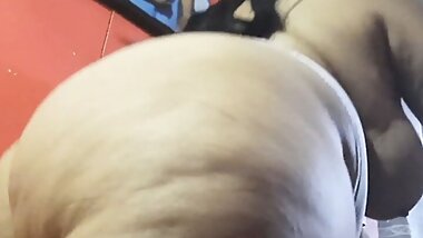 Mommy works out on a treadmill to harden her huge big ass