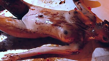 Desi Indian Marriage Anniversary, Special Candle Light Chocolate Sex with Hot Teen Sudipa