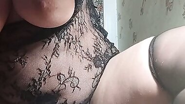 Horny mom seduces stepson to fuck