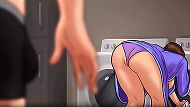 Summertime Saga - Hot Busty MILF Stepmommy Sees Stepson's Huge Erect Cock for the Very First Time - #32