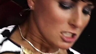 Brunette prisoner gets her tight butt fucked hard in the bar