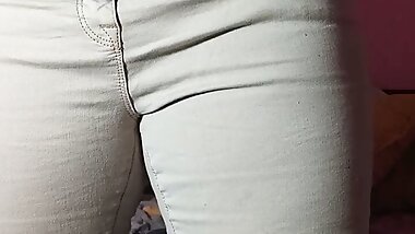 Mom tease step son in jeans, then fuck and squirt