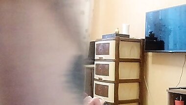 stepson filled stepmother's face with cum