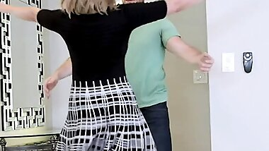 TeamSkeet - Big Titted Milf Gives Her Stepson And His Girlfriend A Sex Lesson And Helps Them Cum