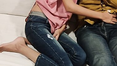 Hindi couple romance, boyfriend convinces girlfriend to have first time sex with love, romantic mood, xxx in Hindi