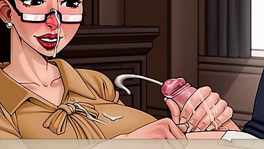 SHELTER - Hot MILF Stepmom Helps Stressed Stepson Relax with a Nice Wet Handjob. He cums on Stepmom's Face - #39