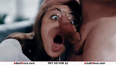 Busty milf stepmom rides stepson who&rsquo;s facesitted by stepsis