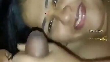 Mom giving blowjob to stepson