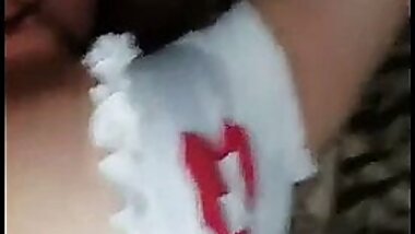 Real Mother fucks son playing dress-up