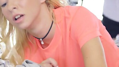 MomsTeachSex - Mom Surprised Step Son With Threeway Part 2